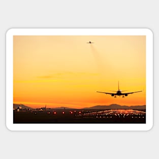 Airport at sunset (C009/4900) Sticker